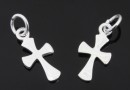 Pendant, cross,  925 silver, 20x8mm  - x1