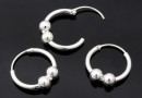 Earring findings, 925 silver, 14x1.5mm - x1pair