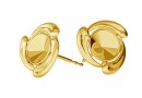 Earring findings drops, gold-plated 925 silver, rivoli 6mm - x1pair