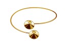 Adjustable Bracelet, gold plated 925 silver, for 2 Swarovski rivoli 14mm - x1