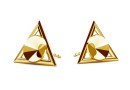 Earring findings,  gold plated 925 silver, rivoli 6mm - x1pair