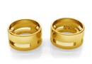 Link for rivoli or chaton 6mm, gold plated 925 silver, 7mm - x1