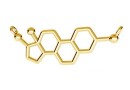 Link, estrogen formula, gold plated 925 silver, 34mm - x1