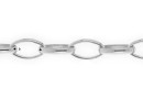 Chain, per foot, 925 silver, oval jump rings, 50cm - x1