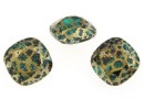 Swarovski, fancy square, emerald gold patina, 12mm - x1