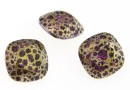 Swarovski, fancy square, amethyst gold patina, 12mm - x1