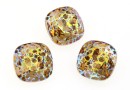 Swarovski, fancy square, lt. colorado topaz white patina, 12mm - x1