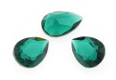 Swarovski, fancy picatura, emerald unfoiled, 10x7mm - x1