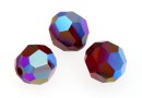 Swarovski, margele, fatetat, siam shimmer, 8mm - x2