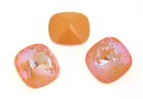 Swarovski, fancy square, peach DeLite, 10mm - x1