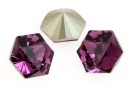 Swarovski, fancy Kaleidoscope hexagon, amethyst, 6mm - x2