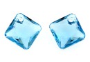 Swarovski, pandantiv Princess cut, aquamarine, 11.5mm - x1