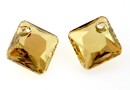 Swarovski, pandantiv Princess cut, golden shadow, 11.5mm - x1