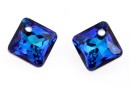 Swarovski, pandantiv Princess cut, bermuda blue, 9mm - x2