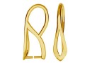 Pendant bail, gold-plated 925 silver, 21mm - x1