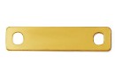 Link, engraved, 925 gold plated silver, 25x6mm - x1