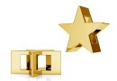 Pendant, star, gold plated 925 silver, 10mm - x1