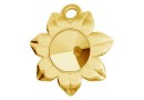 Baza pandantiv ag925 pl cu aur, floare, pentru rivoli 6mm - x1