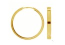 Earring findings, gold plated 925 silver, 28mm - x1pair