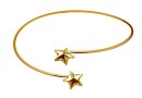 Adjustable Bracelet, gold plated 925 silver, for 2 Swarovski star 10mm - x1