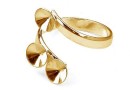 Ring base, 925 silver, 3 chatons 6mm - x1