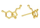 Tortite cercei serotonina, ag925 pl cu aur - x1per
