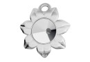 Baza pandantiv argint 925, Floare, pentru rivoli 6mm - x1