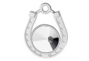 Baza pandantiv argint 925, Potcoava, pentru rivoli 6mm - x1