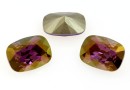 Swarovski, fancy rectangle, lilac shadow, 14x10mm - x1