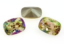 Swarovski, fancy rectangle, luminous green, 14x10mm - x1