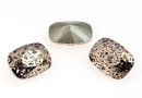 Swarovski, fancy rectangle, rose patina, 14x10mm - x1