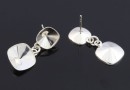 Earring findings Trio elegance, 925 silver - x 1 per