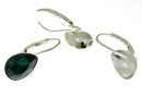 Earring findings, 925 silver, for Swarovski 4320 10x7mm - x1pair