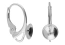 Earring findings, cup 7mm, 925 silver, 17.5mm - x1pair