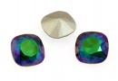 Swarovski, fancy square, emerald luminous green, 10mm - x1