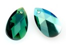 Swarovski, pandantiv picatura, emerald shimmer, 28mm - x1