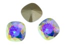 Swarovski, fancy square, aquamarine transmission, 10mm - x1