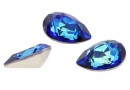 Swarovski, drop fancy, bermuda blue, 8x6mm - x2