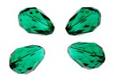 Swarovski, margele picatura, emerald, 9x6mm - x2