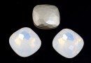 Swarovski 4483, fantasy cushion, white opal, 12mm - x1