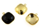 Baza pandantiv placat cu aur pt Swarovski 4483 de 12mm - x1