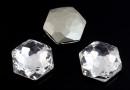 Swarovski 4683, fantasy hexagon, crystal, 8mm - x2