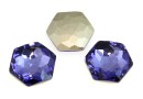 Swarovski 4683, fantasy hexagon, tanzanite, 10mm - x1