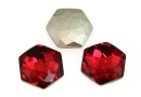 Swarovski 4683, fantasy hexagon, scarlet, 12mm - x1