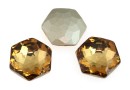 Swarovski 4683, fantasy hexagon, light col. topaz, 8mm - x2