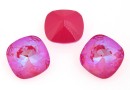 Swarovski, fancy square, Lotus Pink DeLite, 10mm - x1