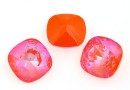 Swarovski, fancy square, Orange Glow DeLite, 10mm - x1