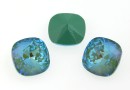 Swarovski, fancy square, Silky Sage DeLite, 10mm - x1