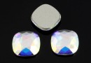 Swarovski, cabochon cushion, aurore boreale, 10mm - x2