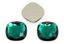 Swarovski, cabochon cushion, emerald, 7mm - x2